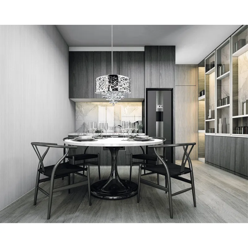 Eternity 9 Light 22in Chrome Chandelier — Modern Lights LED Pendant Lights 40.0W 