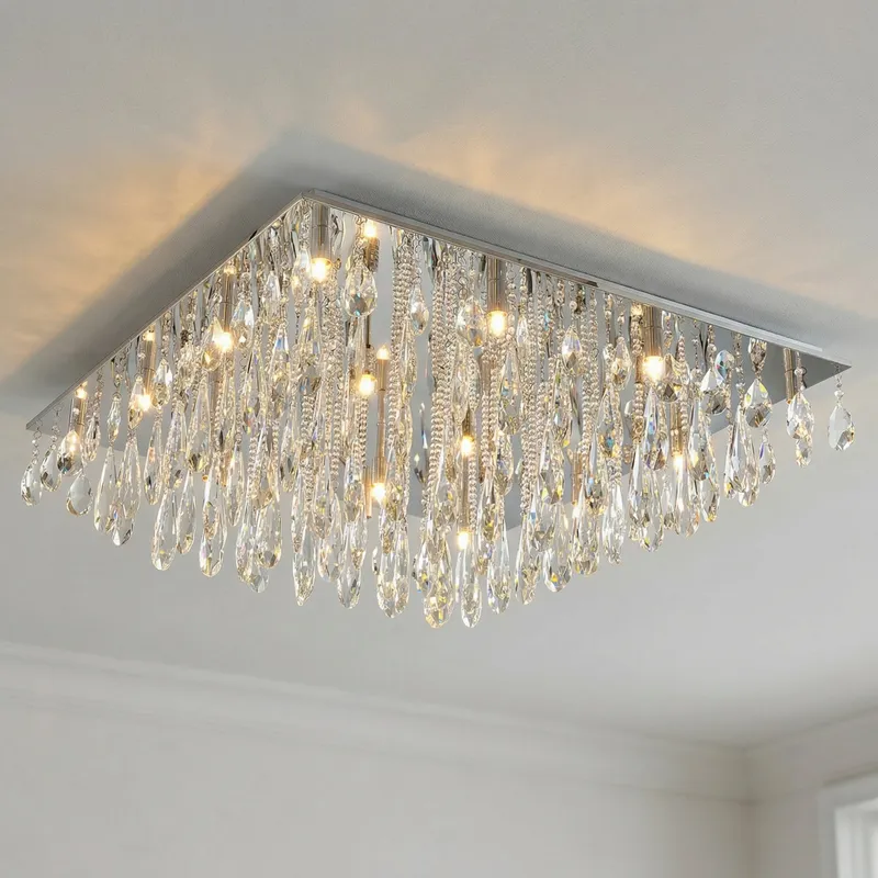 Bianca 20 Light Chrome Flush Mount — Modern Lights LED Ceiling Lights 40.0W 
