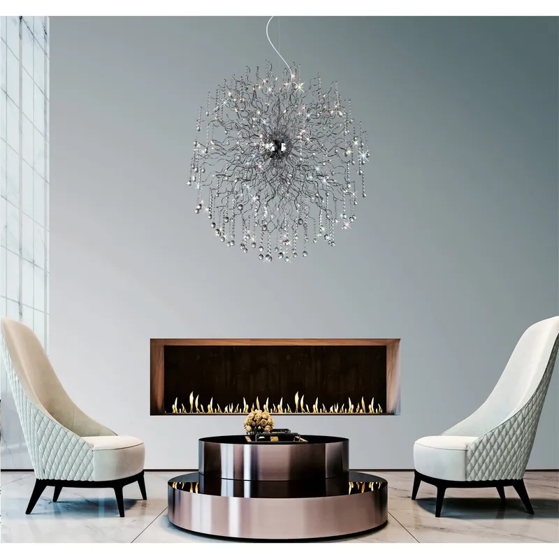 Cherry Blossom 48 Light Chrome Chandelier — Modern Lights LED Pendant Lights 2.0W 