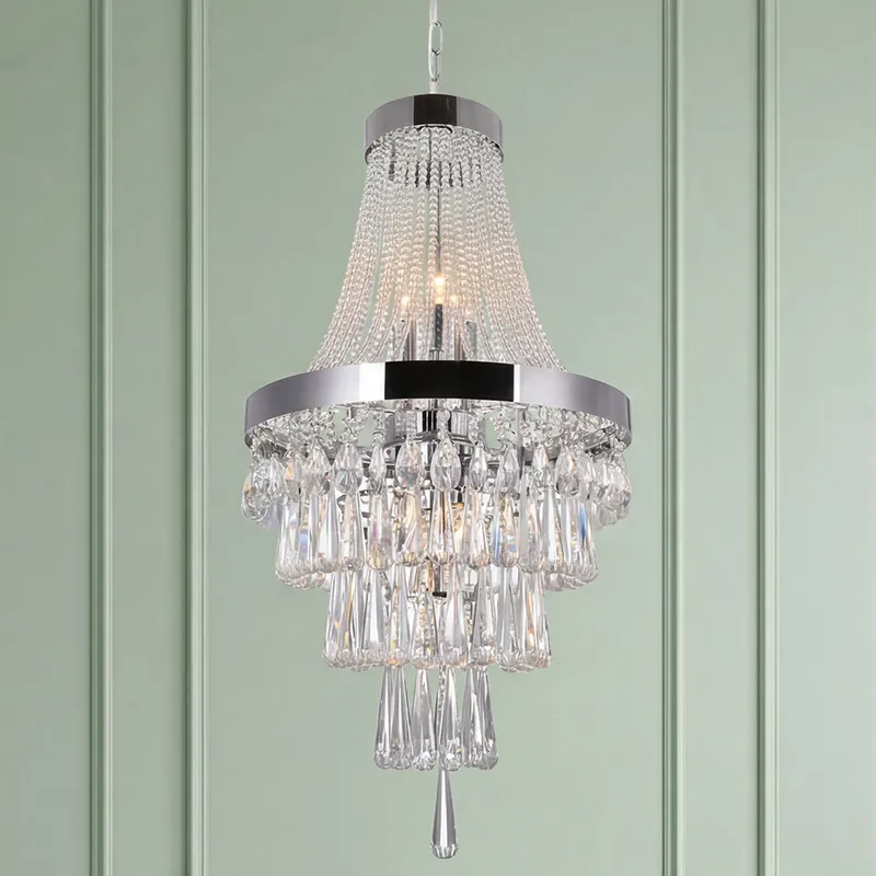Vast 6 Light Chrome Chandelier — Modern Lights LED Pendant Lights 60.0W 