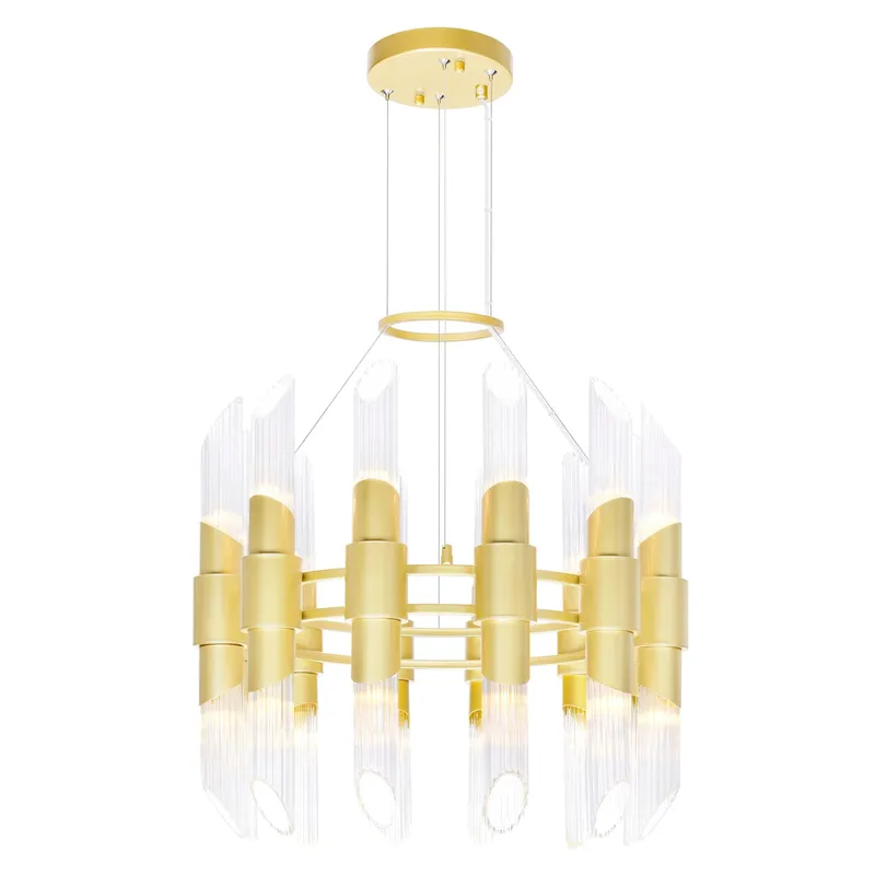 Croissant 24 Light Chandelier With Satin Gold Finish — Modern Lights LED Pendant Lights 60.0W 