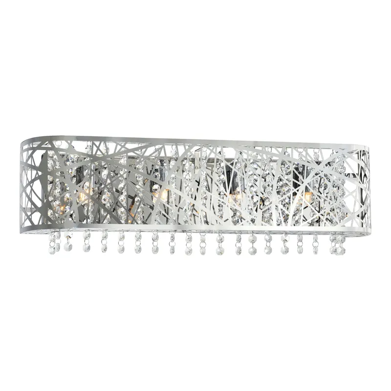 Eternity 4 Light 26in Chrome Vanity Light — Modern Lights LED Wall Lights 40.0W 