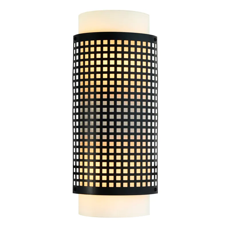 Checkered 2 Light Black Wall Sconce — Modern Lights LED Wall Lights 60.0W 