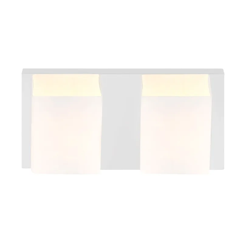 Cristini 2 Light Nickel Vanity Light with Satin Finish — Modern Lights LED Wall Lights 40.0W 