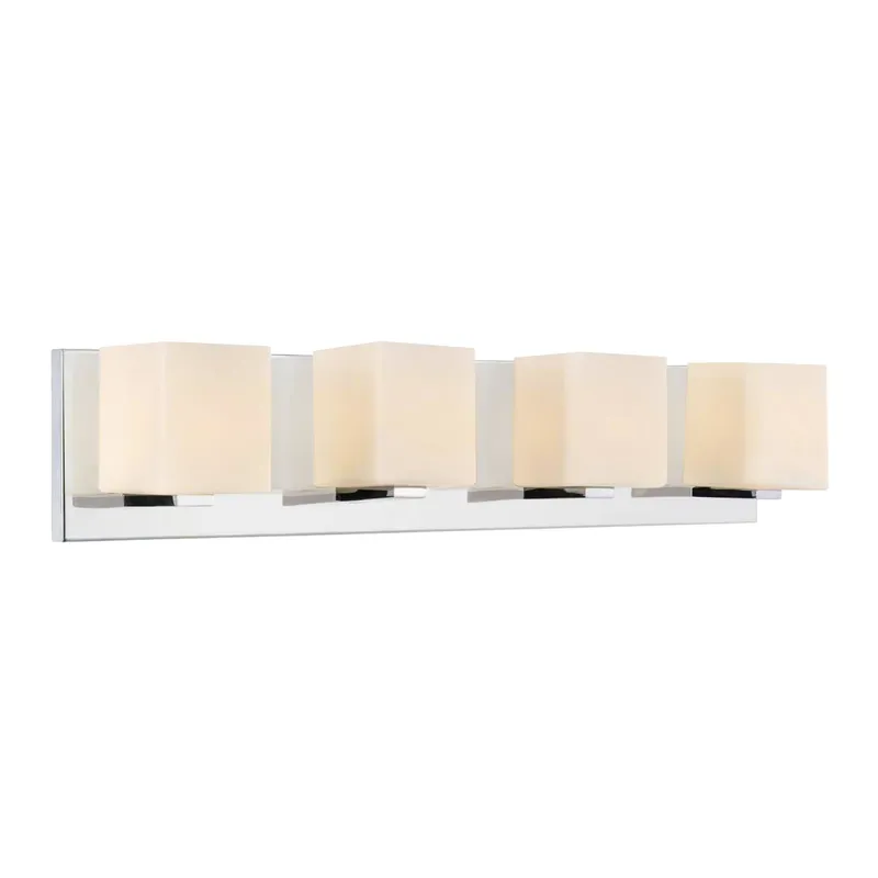 Cristini 4 Light Nickel Vanity Light with Satin Finish — Modern Lights LED Wall Lights 40.0W 