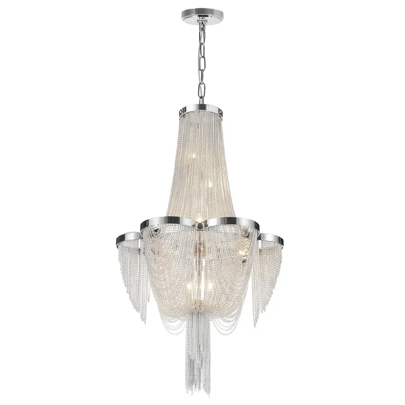 Taylor 7 Light Chrome Chandelier with Chrome Finish — Modern Lights LED Pendant Lights 60.0W 