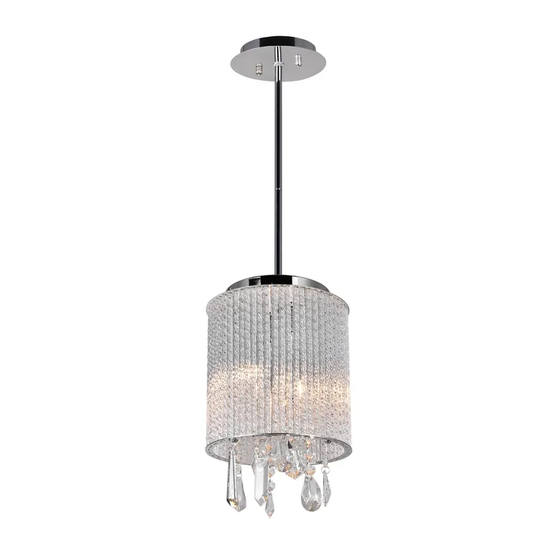 Benson 2 Light Chrome Pendant Light — Modern Lights LED Pendant Lights 40.0W 