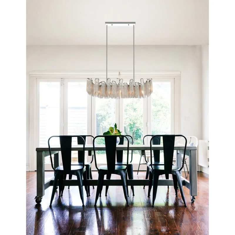 Daisy 7 Light 47 Inch Chrome Chandelier — Modern Lights LED Pendant Lights 60.0W 