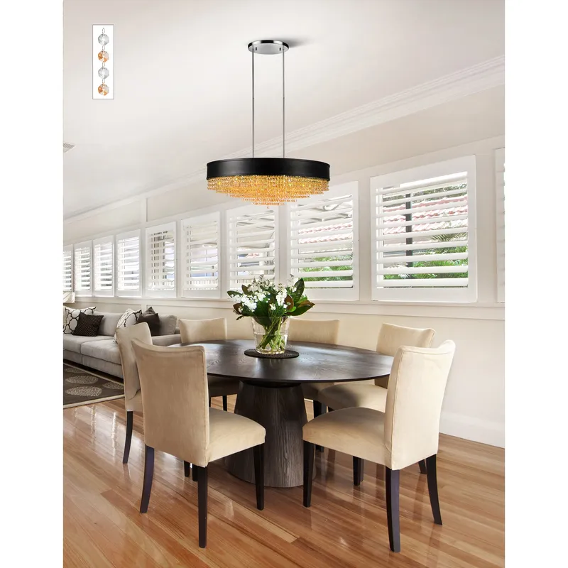 Medina 15 Light Black Chandelier — Modern Lights LED Pendant Lights 40.0W 