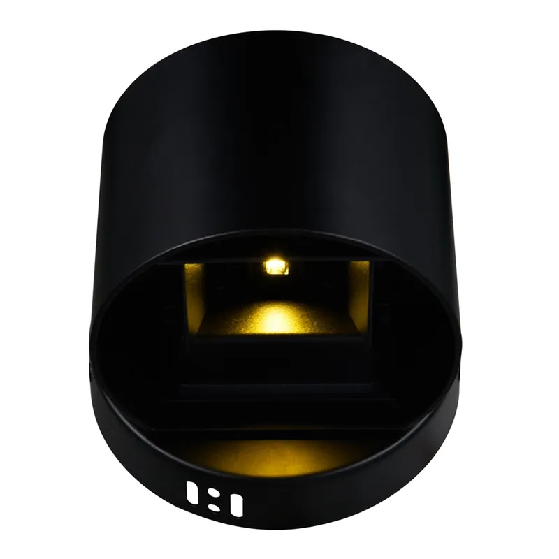 Lilliana Round Black Wall Sconce Integrated LED Fixture — Modern Lights LED Wall Lights 12.0W 