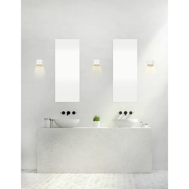 Lilliana Round White Wall Sconce Integrated LED Fixture — Modern Lights LED Wall Lights 12.0W 