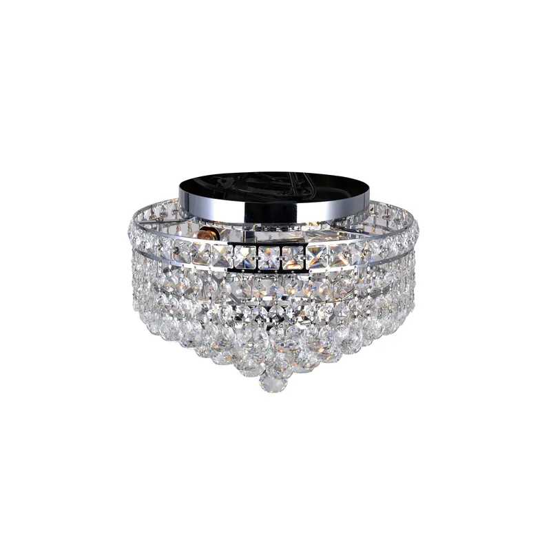 Luminous 3 Light Chrome Flush Mount Ceiling Fixture — Modern Lights LED Ceiling Lights 60.0W 