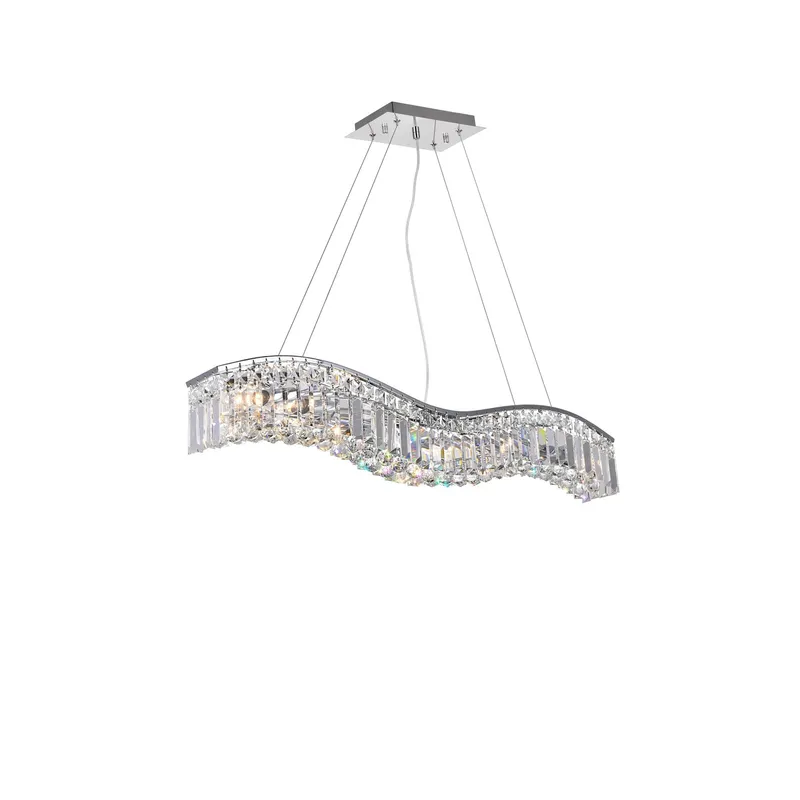 Glamorous 7 Light Chrome Chandelier Down Fixture — Modern Lights LED Pendant Lights 60.0W 