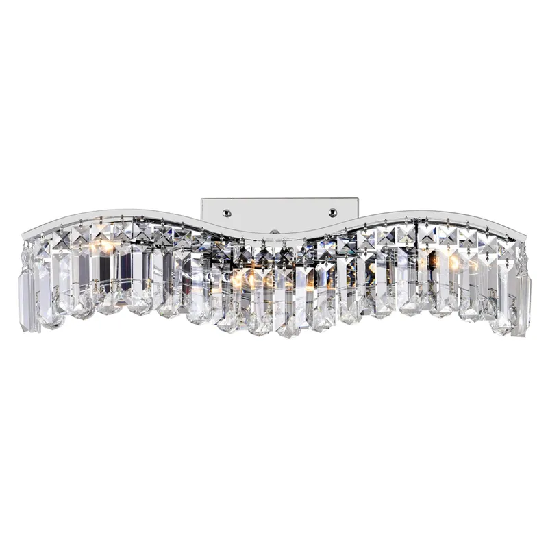 Glamorous 3 Light Chrome Vanity Ligh Wall Fixture — Modern Lights LED Wall Lights 60.0W 