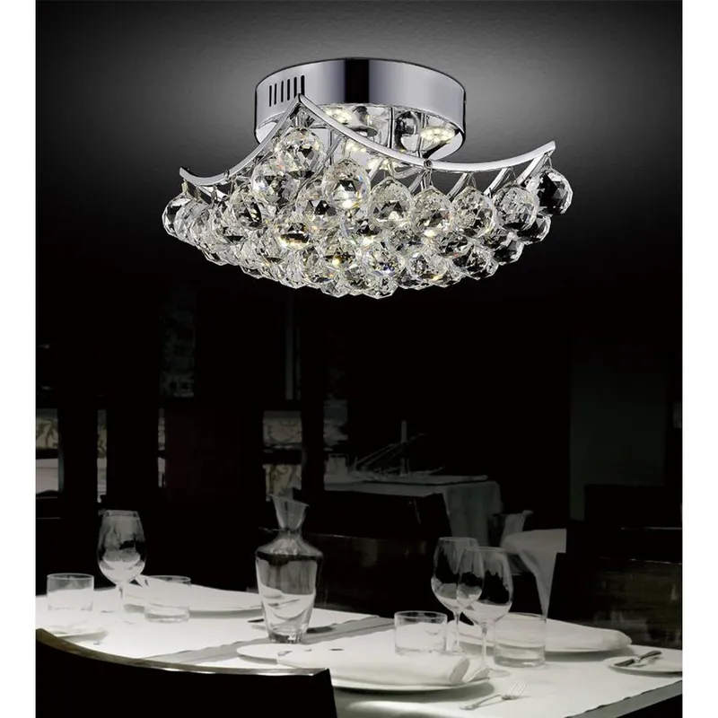 Queen 6 Light Chrome Flush Mount — Modern Lights LED Ceiling Lights 60.0W 