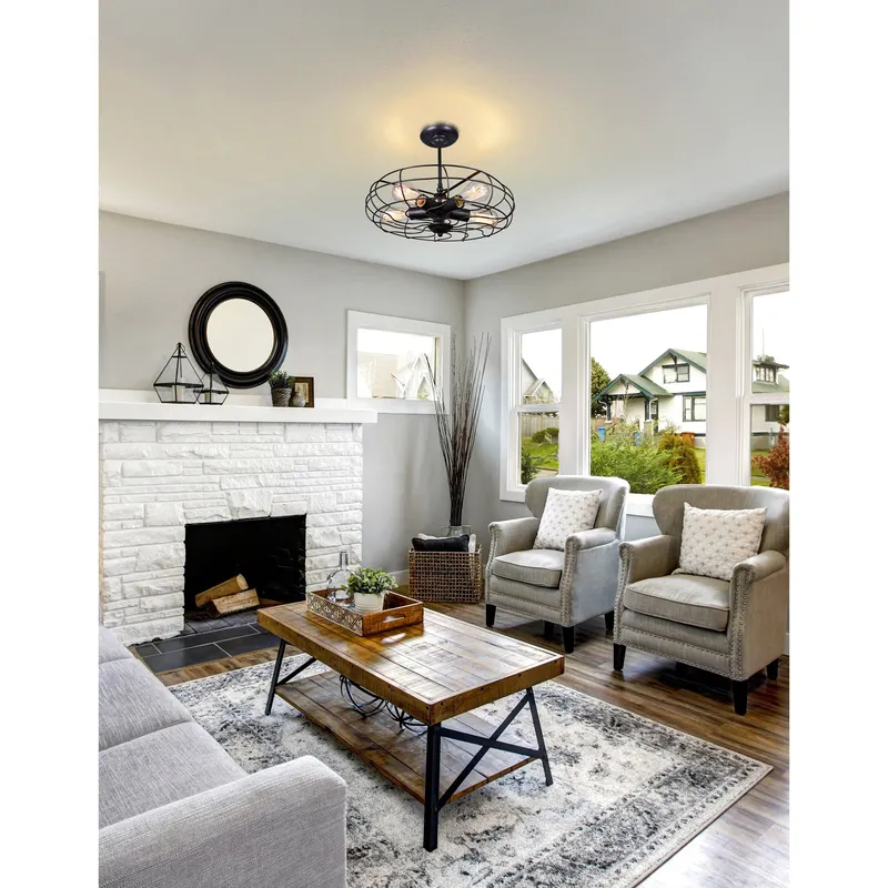Pamela 5 Light Copper Flush Mount — Modern Lights LED Ceiling Lights 60.0W 