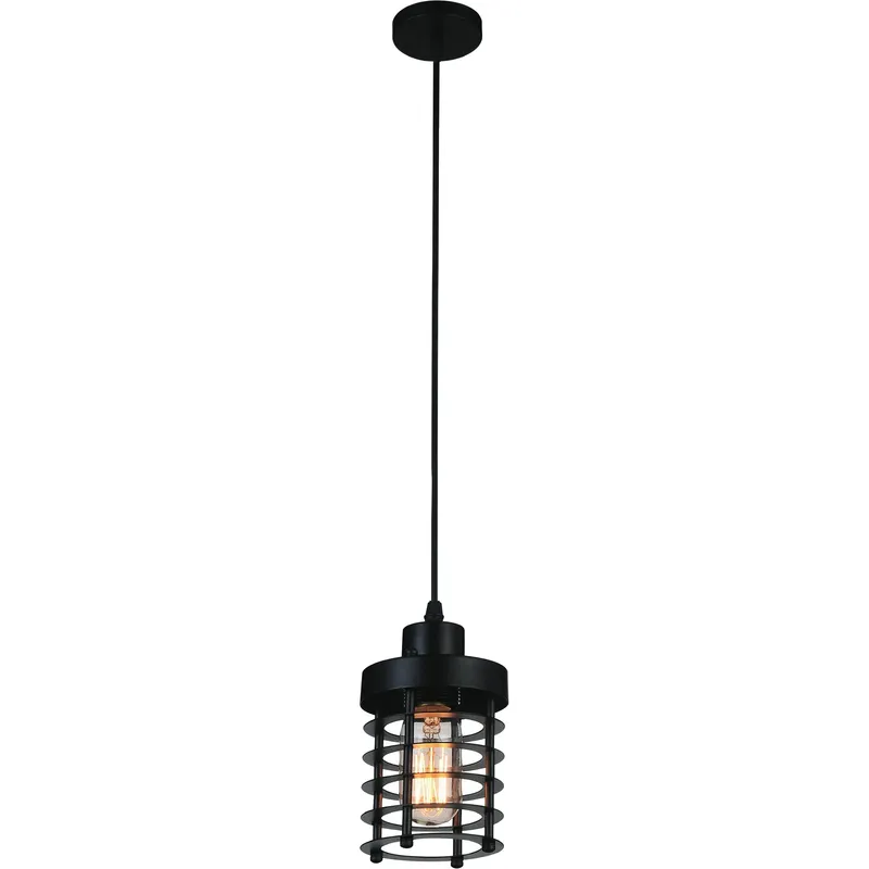 Bray 1 Light Black Mini Pendant — Modern Lights LED Pendant Lights 60.0W 