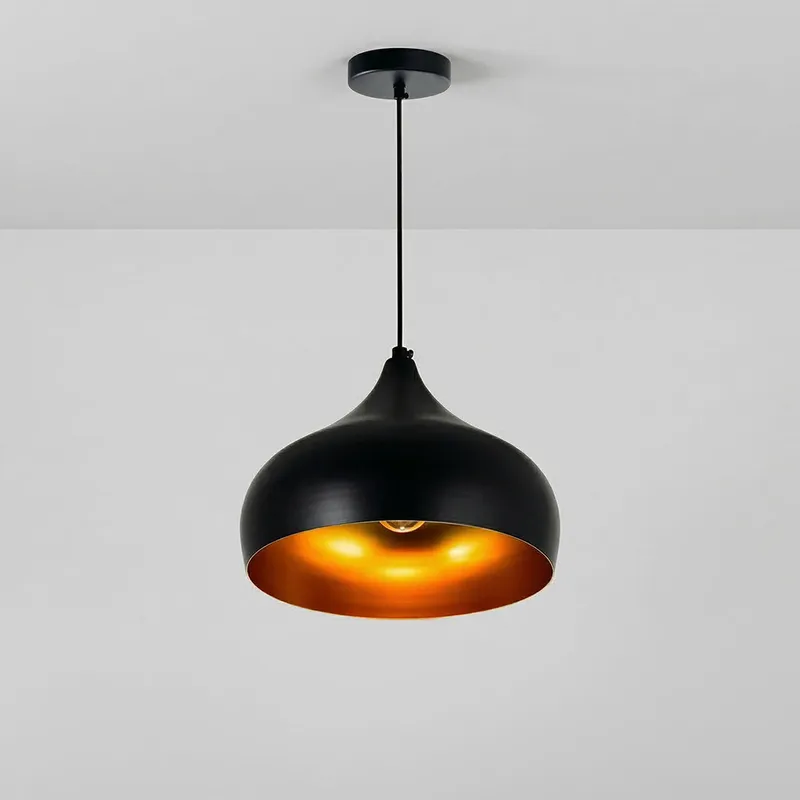 Dynamic 1 Light 13in Black Pendant Light — Modern Lights LED Pendant Lights 60.0W 
