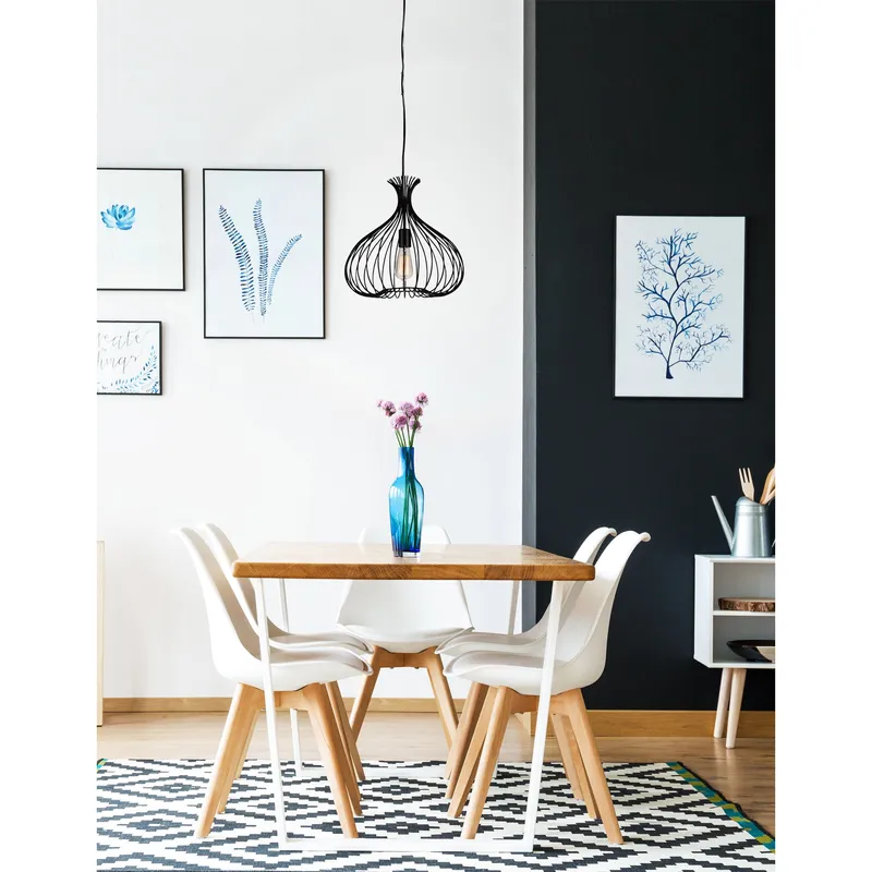 Darleen 1 Light 16in Black Pendant Light — Modern Lights LED Pendant Lights 60.0W 
