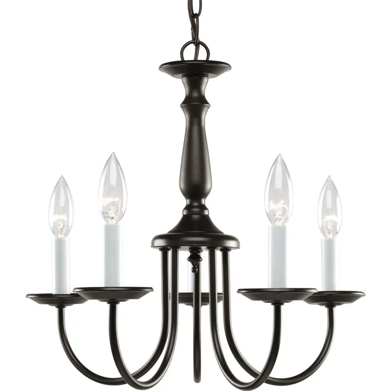 Five-Light Chandelier White candle covers — Progress Lighting LED Landscape Lights  