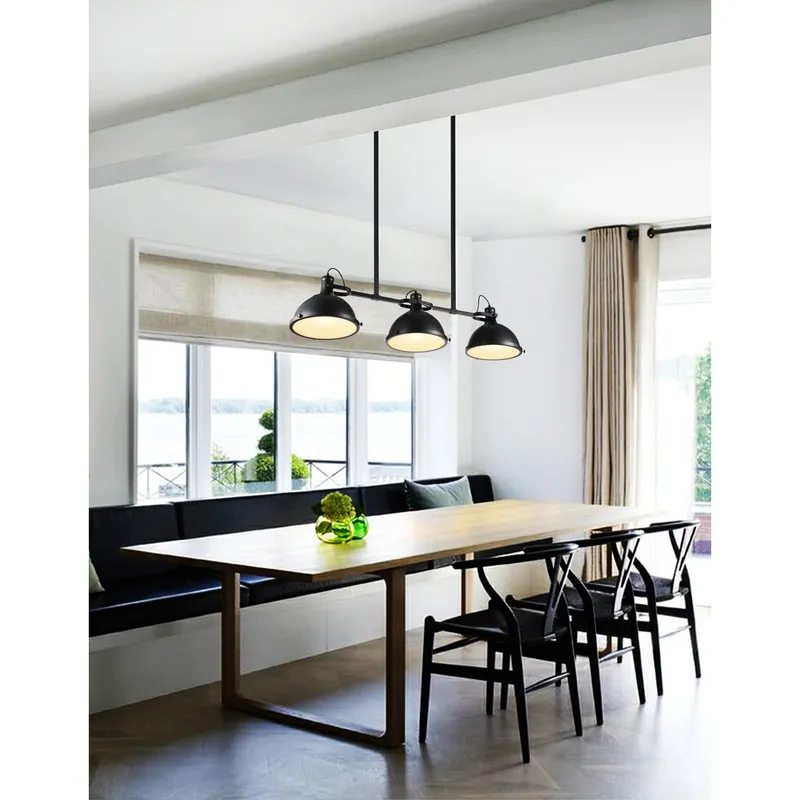 Strum Black Chandelier Island Light — Modern Lights LED Pendant Lights 60.0W 