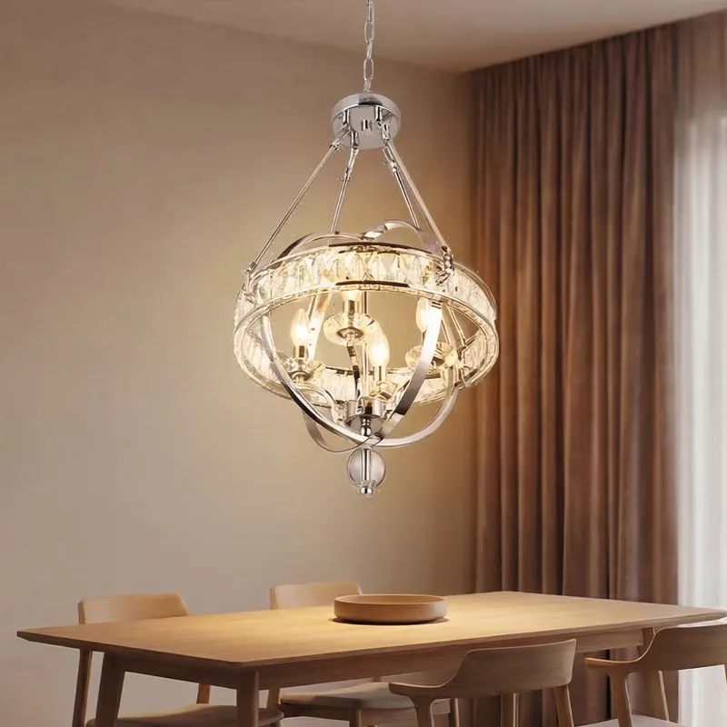 Arkansas 4 Light Chrome Chandelier — Modern Lights LED Pendant Lights 60.0W 