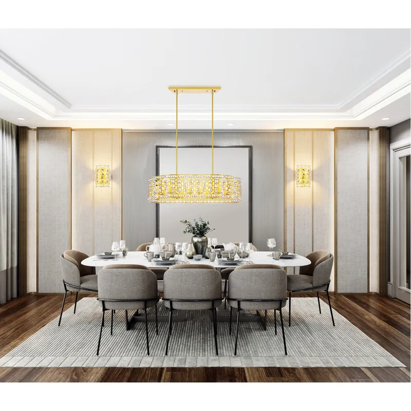 Belinda 8 Light Champagne Chandelier — Modern Lights LED Pendant Lights 60.0W 