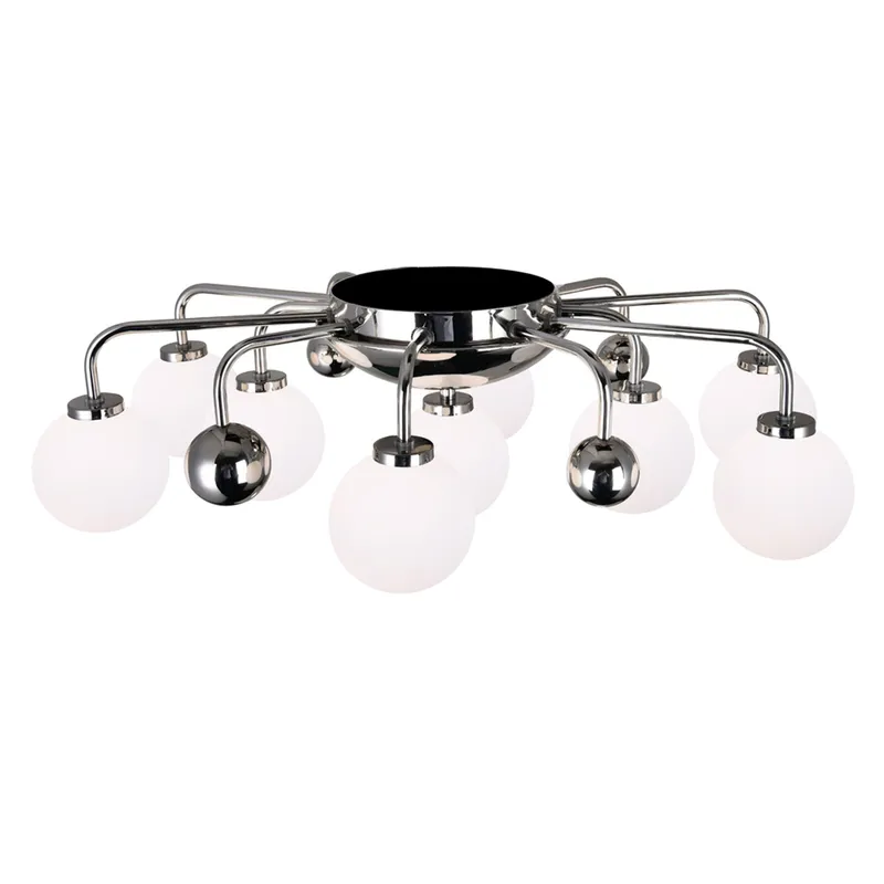 Element 9 Light Nickel Flush Mount — Modern Lights LED Ceiling Lights 7.0W 