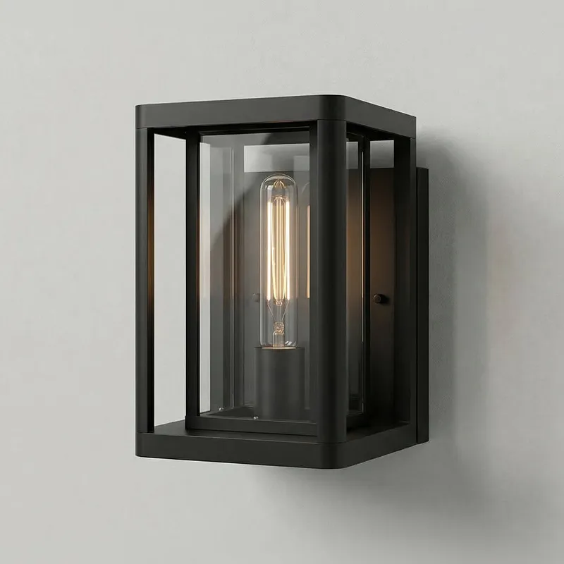 Mulvane 1 Light Black Outdoor Wall Light — Modern Lights LED Wall Lights 60.0W 