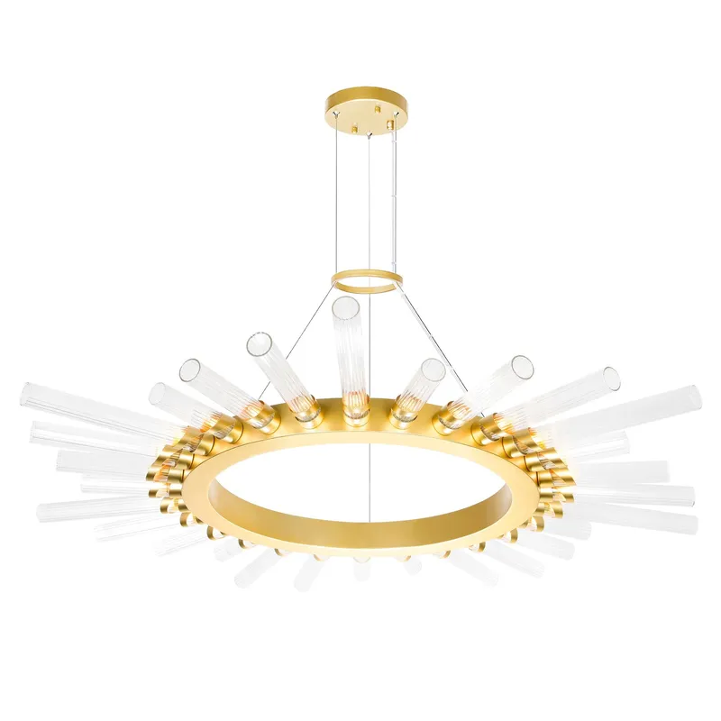 Collar 28 Light Satin Gold Chandelier — Modern Lights LED Pendant Lights 5.0W 
