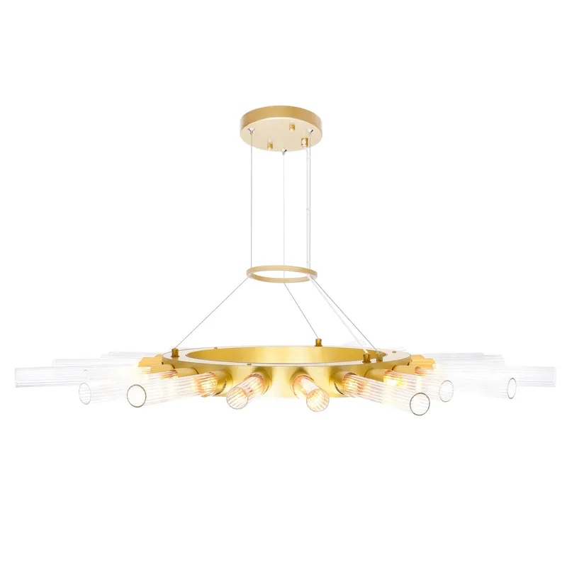 Collar 21 Light Satin Gold Chandelier — Modern Lights LED Pendant Lights 5.0W 