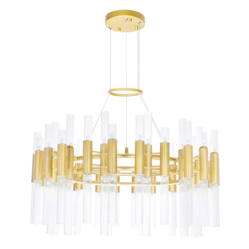 Orgue 72 Light Gold Chandelier with Satin Gold Finish — Modern Lights LED Pendant Lights 5.0W 