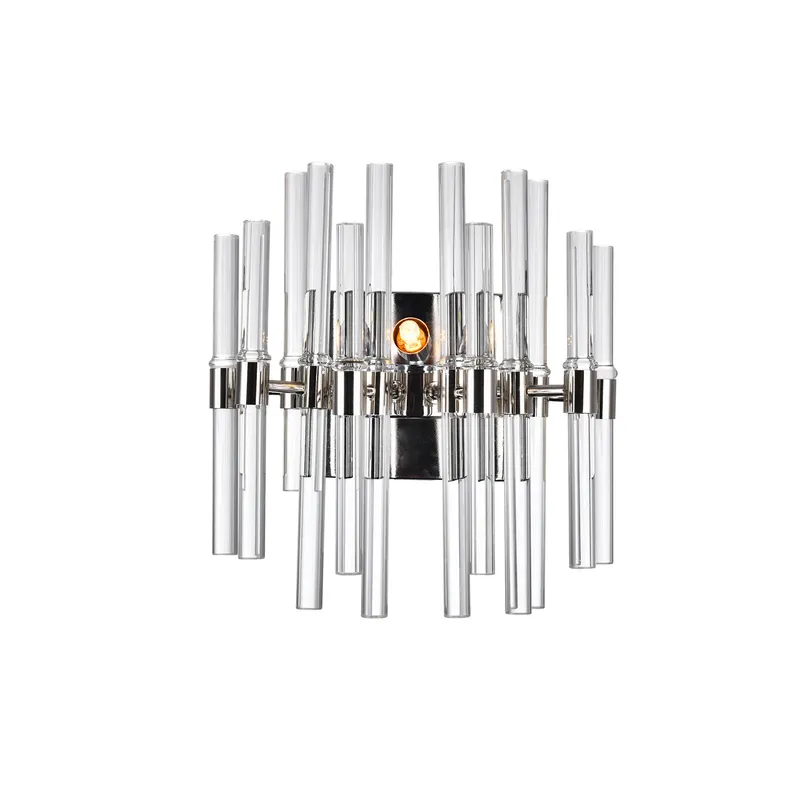 Miroir 2 Light Nickel Wall Light with Polished Finish — Modern Lights LED Wall Lights 40.0W 