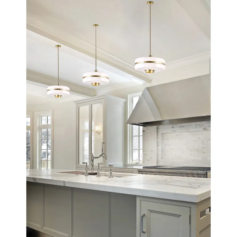 Elementary 1 Light Light Down Pendant in Pearl Gold Finish — Modern Lights LED Pendant Lights 60.0W 