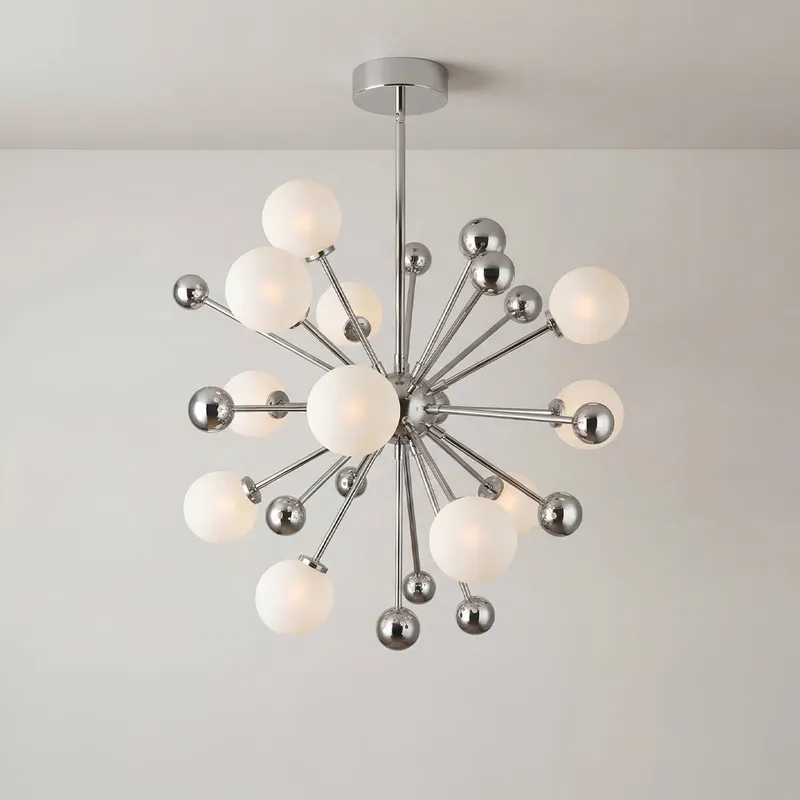 Element 11 Light Nickel Chandelier with Polished Nickel Finish — Modern Lights LED Pendant Lights 7.0W 