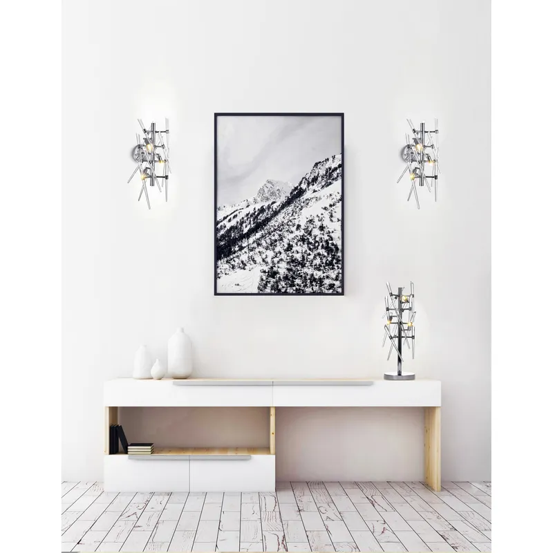 Icicle 3 Light Chrome Wall Light with Clear Glass Spikes — Modern Lights LED Wall Lights 40.0W 
