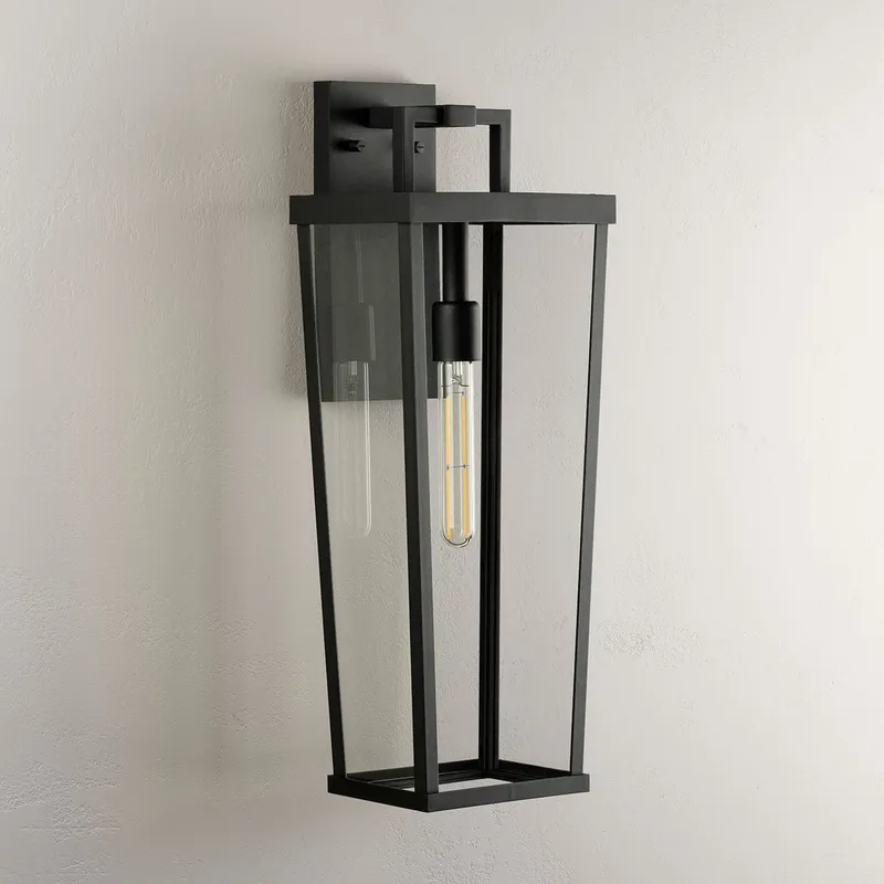 Tryon Collection One-Light Large Black New Traditional Outdoor Wall Lantern — Progress Lighting LED Wall Lights  