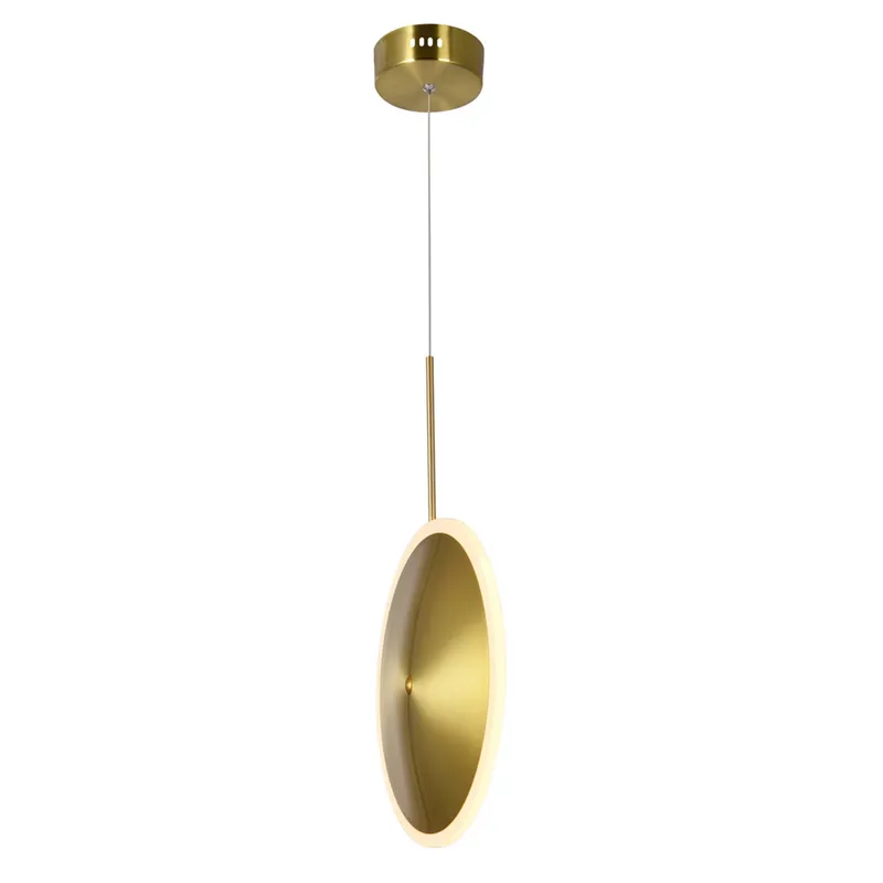 Ovni 1 Light Brass Pendant LED Mini Pendant — Modern Lights LED Pendant Lights 7.0W 
