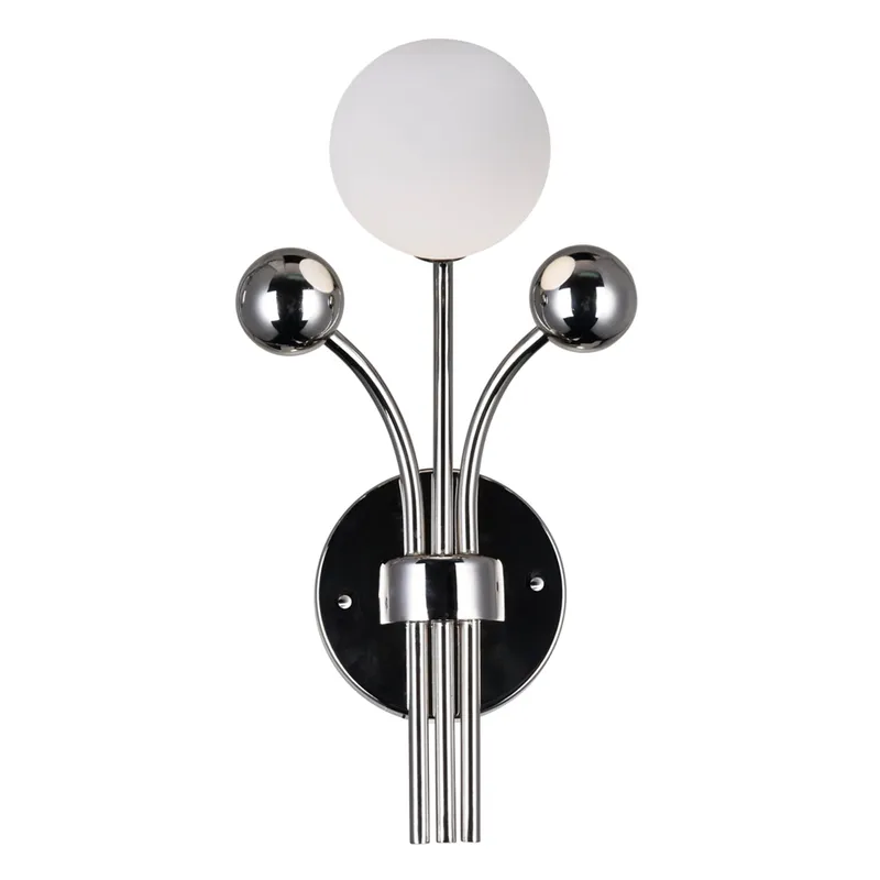 Element 1 Light Nickel Wall Light with Polished Nickel Finish — Modern Lights LED Wall Lights 7.0W 