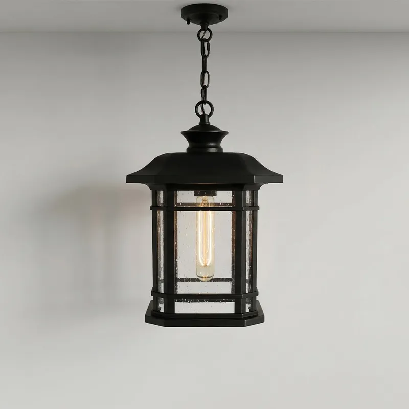 Blackburn 1 Light Black Outdoor Pendant — Modern Lights LED Pendant Lights 60.0W 