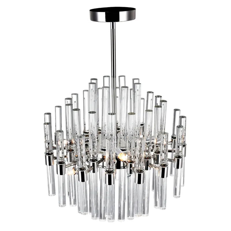 Miroir 8 Light Nickel Chandelier with Polished Finish — Modern Lights LED Pendant Lights 40.0W 