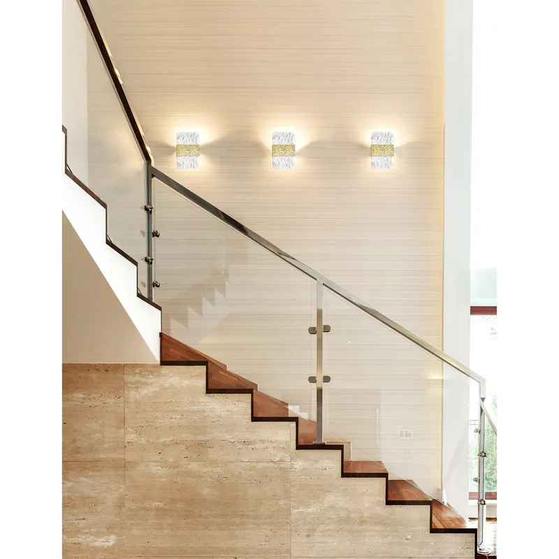 Carolina Integrated LED 1 Light 5 Inch Gold Leaf Wall Sconce — Modern Lights LED Wall Lights 10.0W 