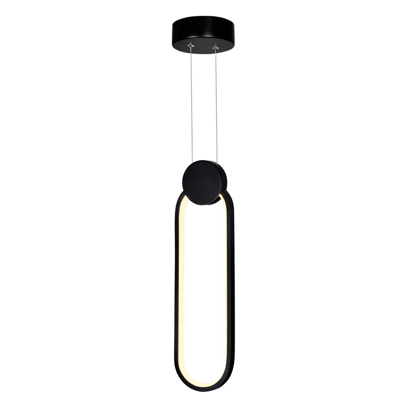 Pulley Integrated LED 1 Light 4 Inch Black Mini Pendant — Modern Lights LED Pendant Lights 6.0W 