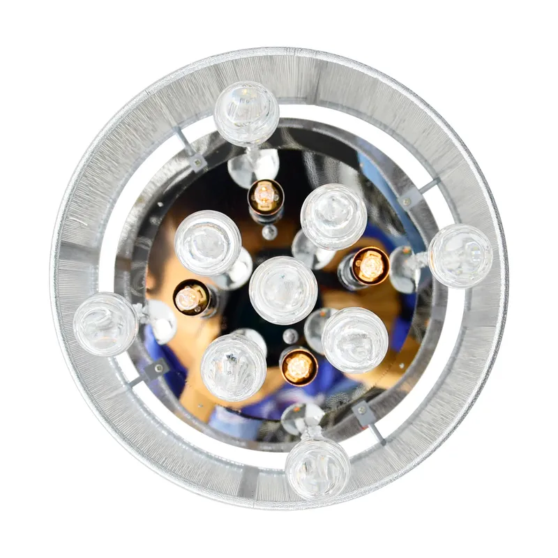 Water Drop 4 Light Chrome Flush Mount with Silver Shade — Modern Lights LED Ceiling Lights 40.0W 