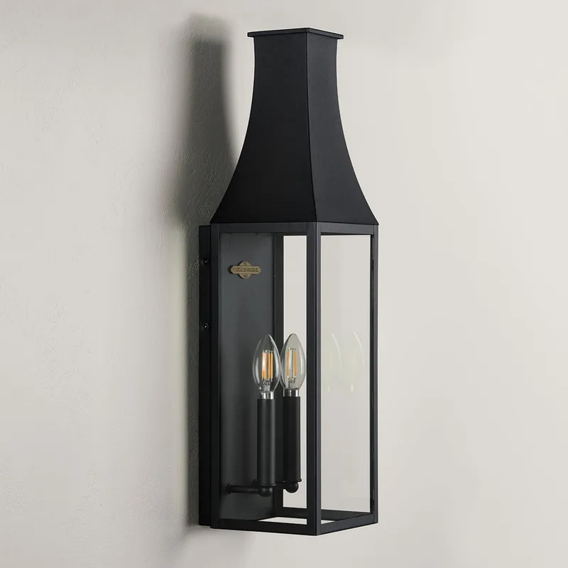 Radcliffe Collection Two-Light Large Black New Traditional Outdoor Wall Lantern — Progress Lighting LED Wall Lights  