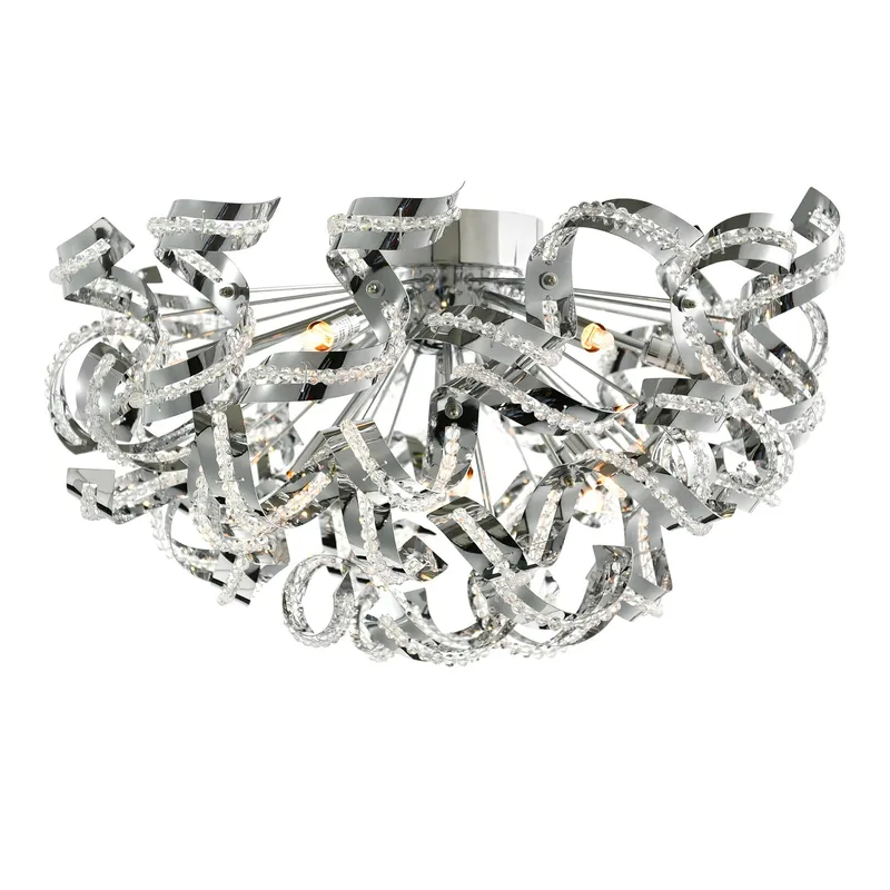 Swivel 13 Light 22in Chrome Flush Mount — Modern Lights LED Ceiling Lights 40.0W 