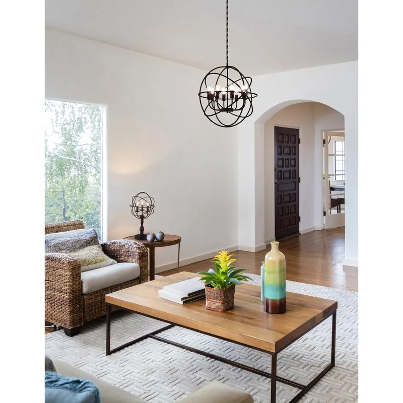 Arza 8 Light Up Brown Chandelier With Warm — Modern Lights LED Pendant Lights 60.0W 
