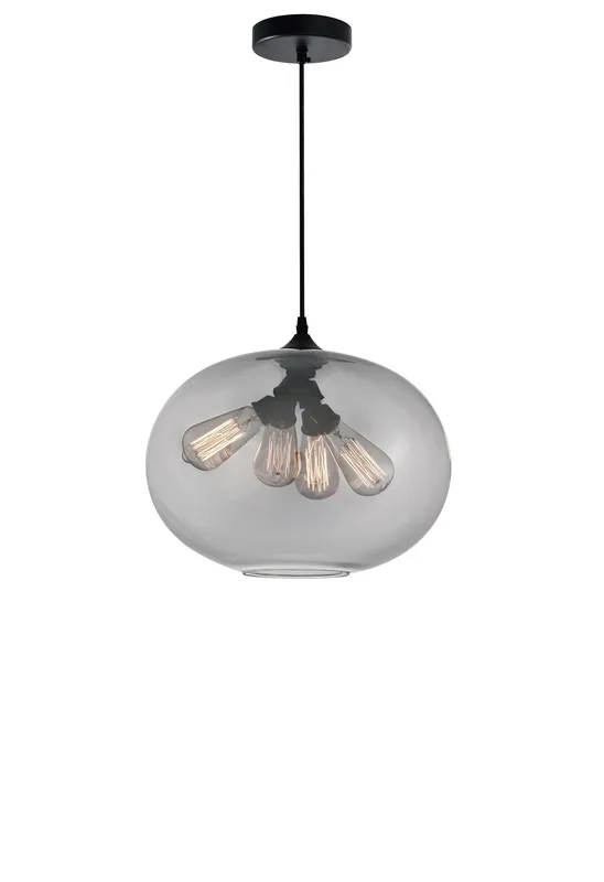 Smoke Down 4 Light 16 Inch Glass Pendant — Modern Lights LED Pendant Lights 60.0W 