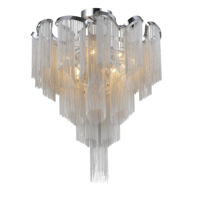 Floral 13 Light 24in Chrome Flush Mount Ceiling Fixture — Modern Lights LED Ceiling Lights 40.0W 