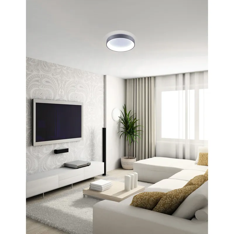 Arenal 24 Inch Integrated LED Gray Flush Mount Light — Modern Lights LED Ceiling Lights 36.0W 
